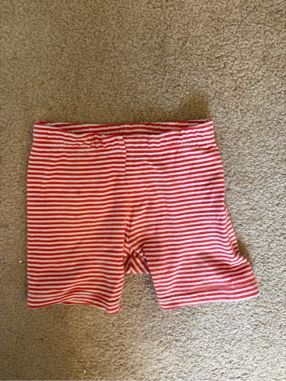 Carter's Orange and White Striped Knit Shorts
